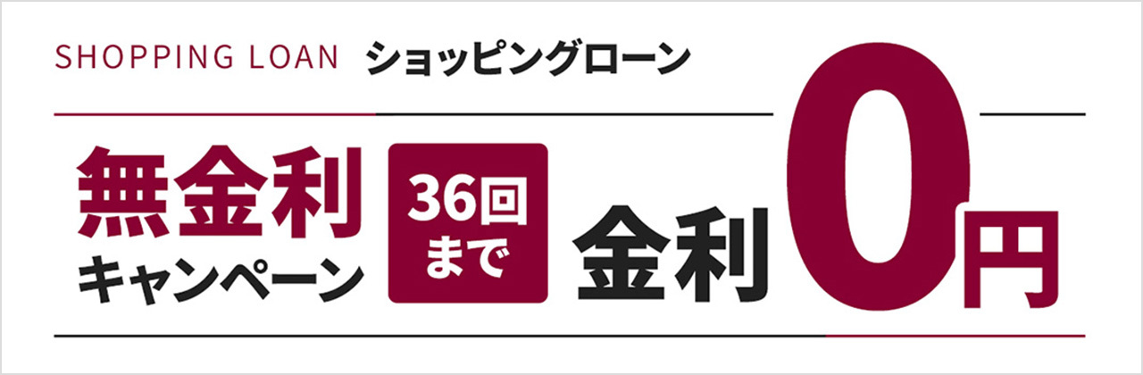 ショッピングローン36回無金利