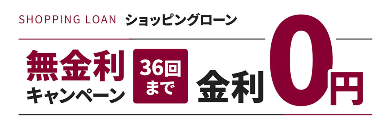 ショッピングローン36回無金利