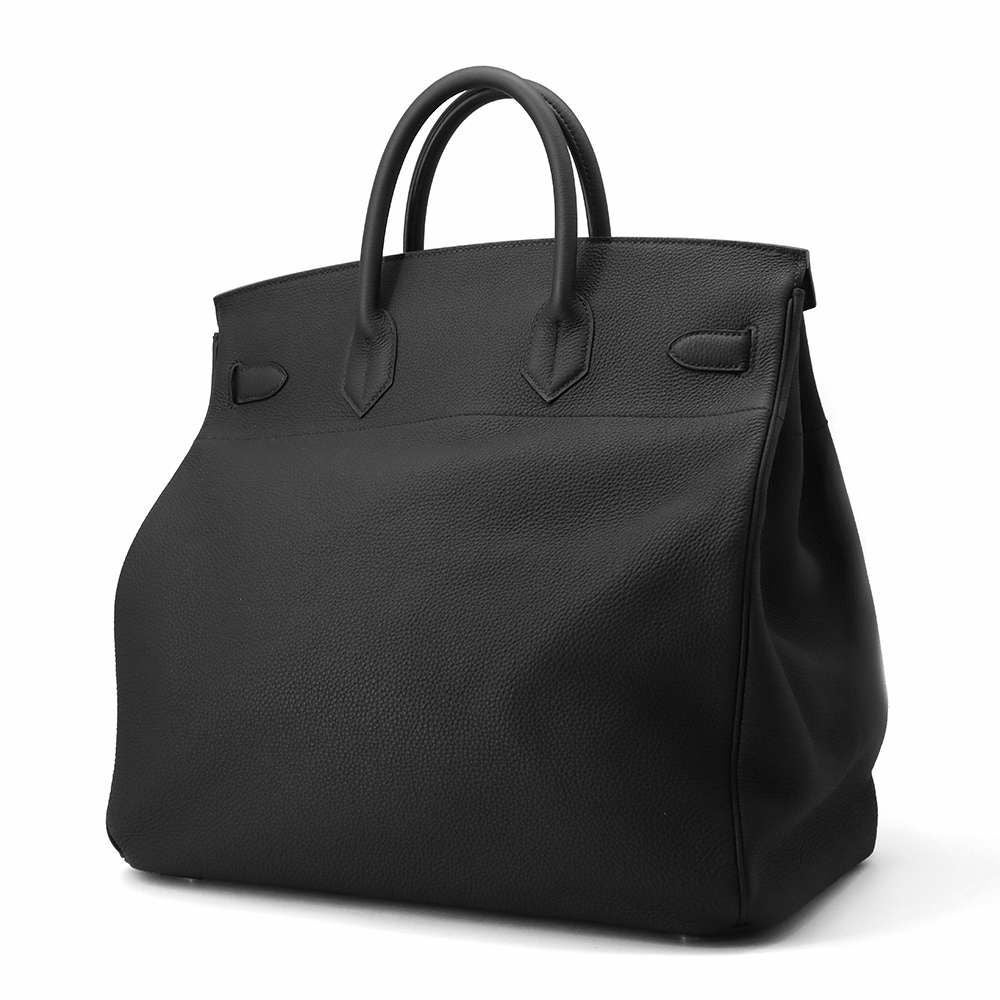 エルメス ハンドバッグ オータクロア40 ブラック/シルバー金具 トゴ B