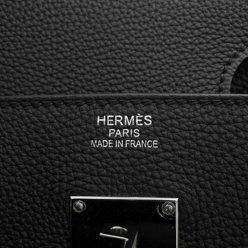 エルメス ハンドバッグ オータクロア40 ブラック/シルバー金具 トゴ B刻印 HERMES バッグ 黒