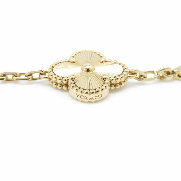ヴァンクリーフ＆アーペル ブレスレット ヴィンテージ アルハンブラ ブレスレット 5モチーフ ギヨシェ K18YG VCARP3JK00