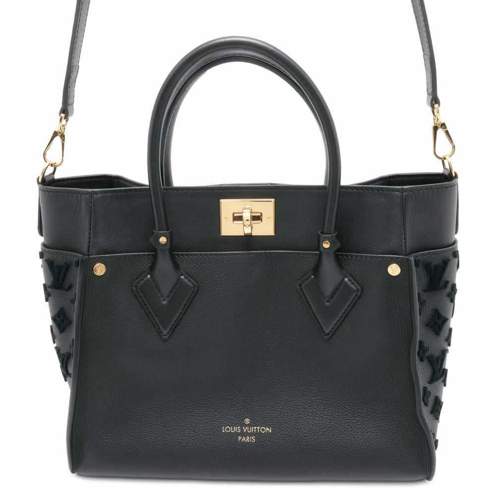 LOUIS VUITTON ルイ ヴィトン モノグラム オンマイサイド PM ハンドバッグ 2WAY ショルダーバッグ レザー ノワール 黒 ブラック M57728 ルイヴィトン ハンドバッグ モノグラム・タフタージュ/カーフレザー