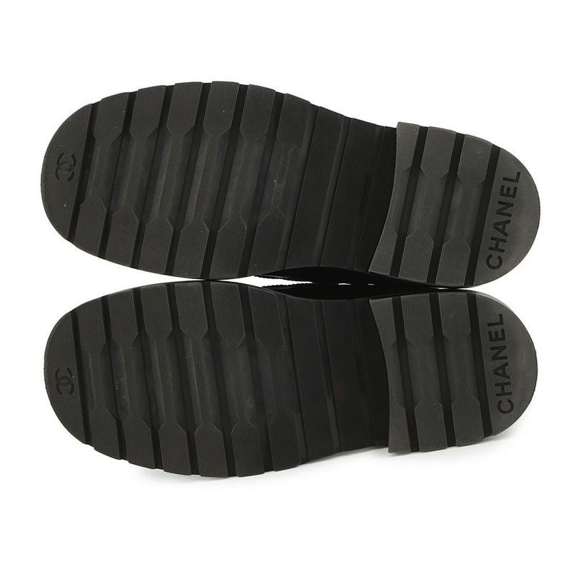 シャネル ショートブーツ マトラッセ ココマーク レースアップ レザー レディースサイズ35 G39516 CHANEL 靴 黒