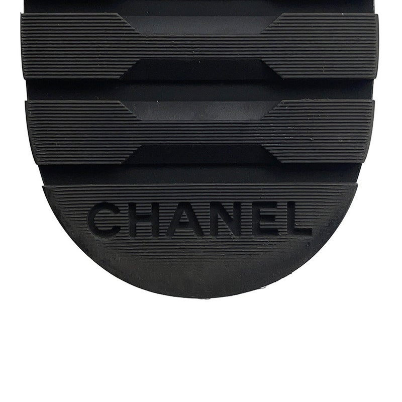 シャネル ショートブーツ マトラッセ ココマーク レースアップ レザー レディースサイズ35 G39516 CHANEL 靴 黒