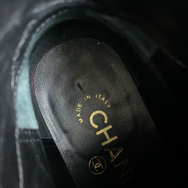 シャネル ショートブーツ マトラッセ ココマーク レースアップ レザー レディースサイズ35 G39516 CHANEL 靴 黒