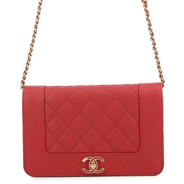 シャネル チェーンウォレット マトラッセ ココマーク マドモアゼル キャビアスキン A80972 CHANEL 財布