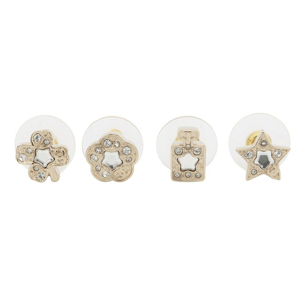 シャネル ピアス ココマーク ミニピアス 4点セット ラインストーン