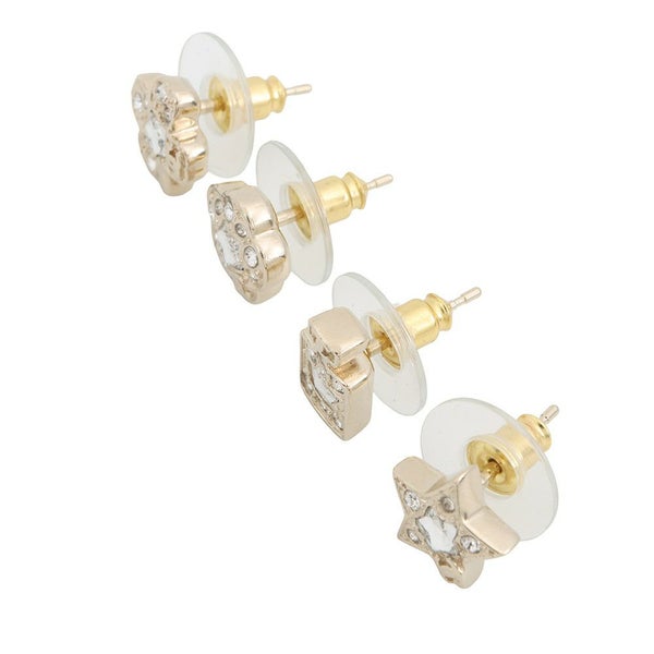 シャネル ピアス ココマーク ミニピアス 4点セット ラインストーン B25P ABF373 CHANEL アクセサリー