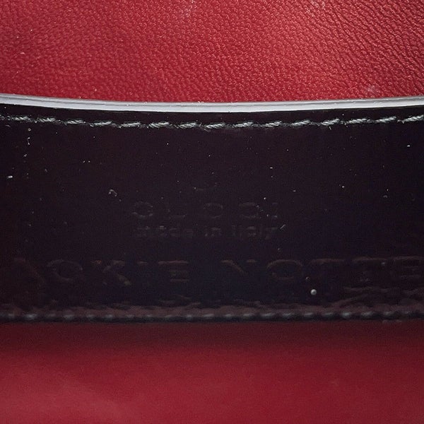 グッチ チェーンショルダーバッグ ジャッキー ミニ パテント エナメル 782889 GUCCI 黒