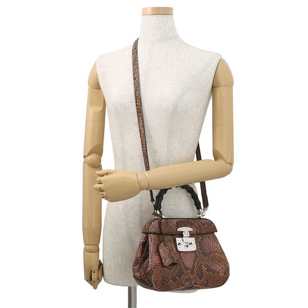 グッチ ハンドバッグ バンブー レディロック パイソン 353522 GUCCI 2way ショルダーバッグ