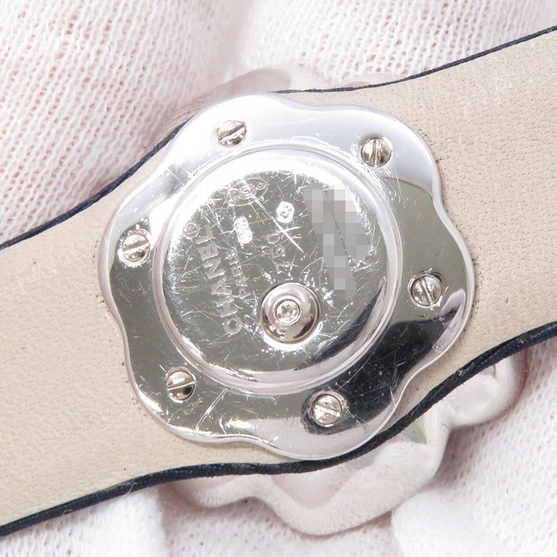 シャネル カメリア サファイア/ダイヤベゼル H1186 CHANEL 腕時計 ホワイトシェル文字盤 4Pダイヤ クォーツ