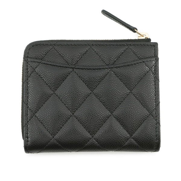 シャネル コインケース マトラッセ ココマーク キャビアスキン L字ファスナー AP3999 財布 カードケース 黒