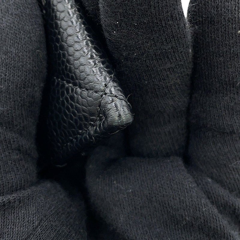 シャネル カードケース クラシック マトラッセ ココマーク キャビアスキン AP0213 CHANEL 定期入れ 名刺入れ パスケース 黒