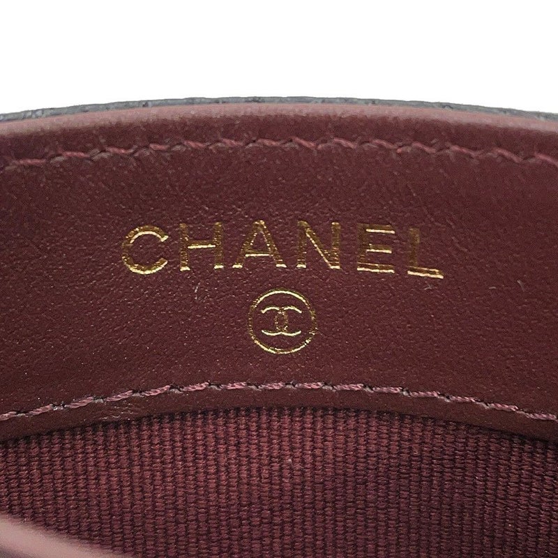 シャネル カードケース クラシック マトラッセ ココマーク キャビアスキン AP0213 CHANEL 定期入れ 名刺入れ パスケース 黒