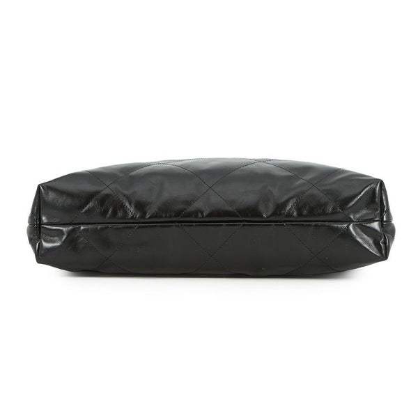 シャネル ハンドバッグ シャネル22 ミディアム シャイニーカーフレザー AS3261 CHANEL バッグ ショルダーバッグ 黒