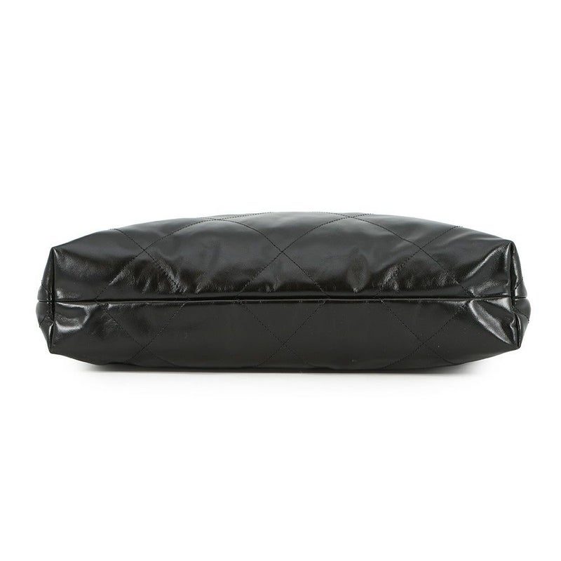 シャネル ハンドバッグ シャネル22 ミディアム シャイニーカーフレザー AS3261 CHANEL バッグ ショルダーバッグ 黒