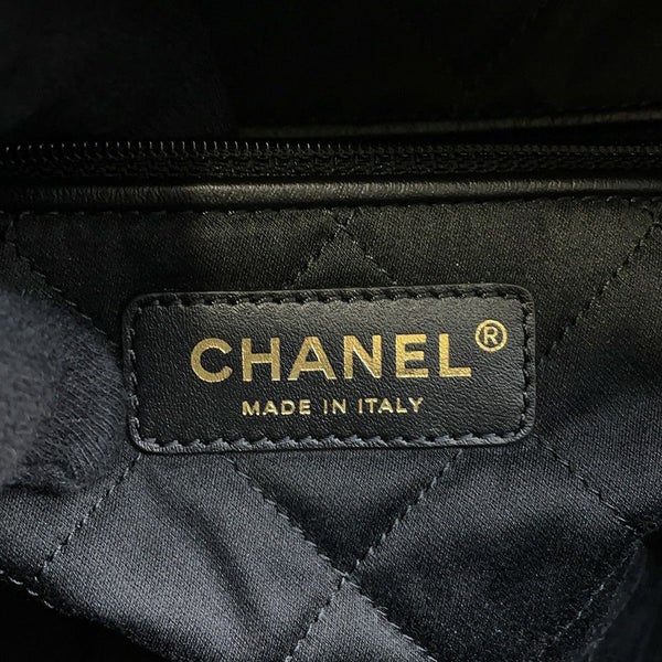 シャネル ハンドバッグ シャネル22 ミディアム シャイニーカーフレザー AS3261 CHANEL バッグ ショルダーバッグ 黒