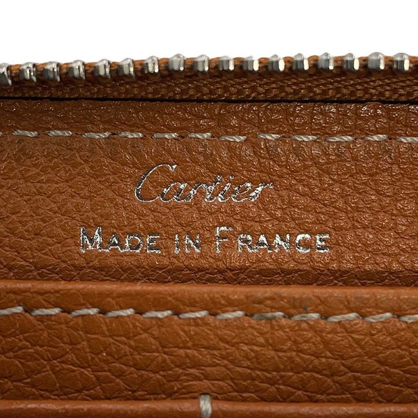 カルティエ 長財布 Cドゥ カルティエ ラウンドファスナー レザー Cartier