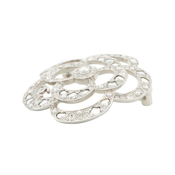 シャネル ブローチ ココマーク カメリア ラインストーン フェイクパール ABF233 CHANEL アクセサリー
