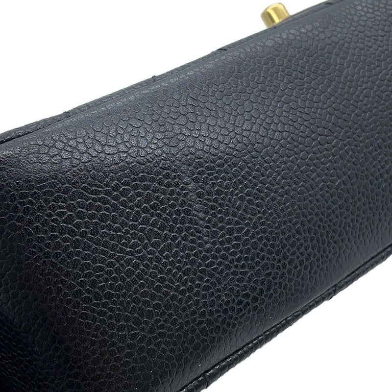 シャネル チェーンショルダーバッグ マトラッセ25 ココマーク ダイアナ キャビアスキン A01165 CHANEL 黒