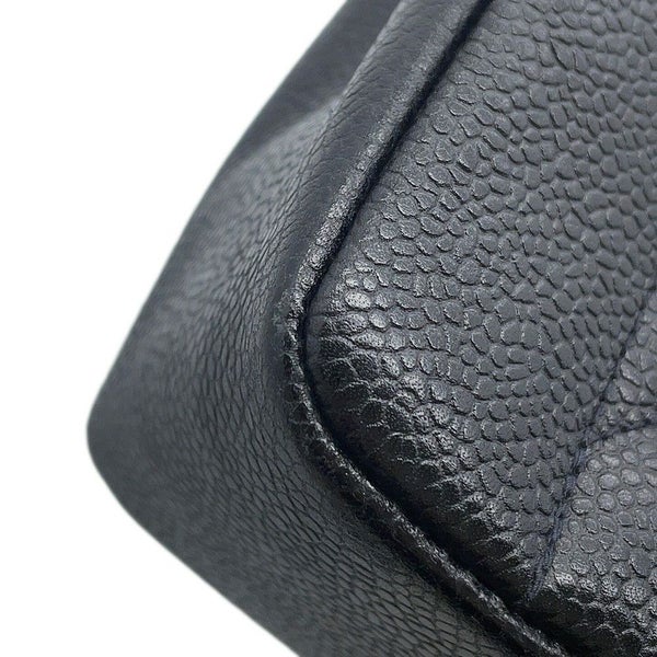 シャネル チェーンショルダーバッグ マトラッセ25 ココマーク ダイアナ キャビアスキン A01165 CHANEL 黒