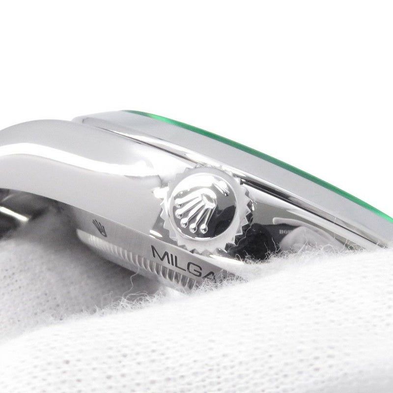 ロレックス ミルガウス グリーンガラス ランダムシリアル ルーレット 116400GV ROLEX 腕時計 黒文字盤