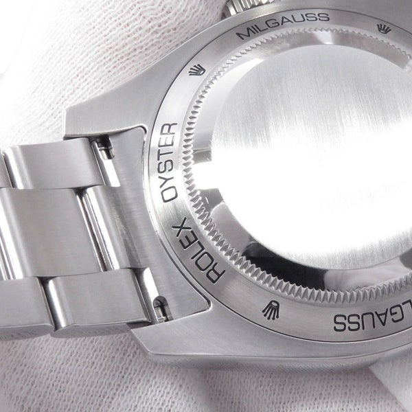 ロレックス ミルガウス グリーンガラス ランダムシリアル ルーレット 116400GV ROLEX 腕時計 黒文字盤