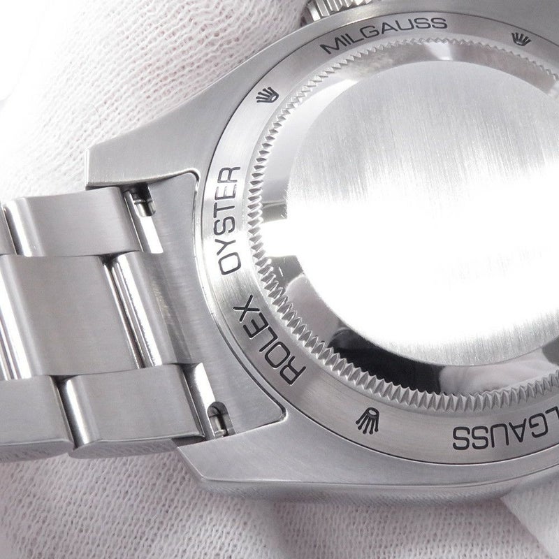 ロレックス ミルガウス グリーンガラス ランダムシリアル ルーレット 116400GV ROLEX 腕時計 黒文字盤