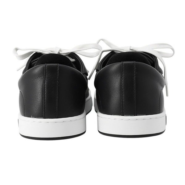 エルメス スニーカー キッド レザー メンズ40.5 HERMES靴 黒 白