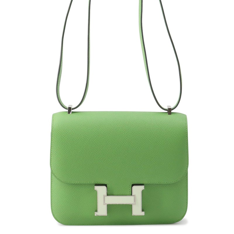 エルメス ミニ コンスタンス3 ミロワール ヴェールユッカ/シルバー金具/ホワイトラッカー金具 エプソン W刻印