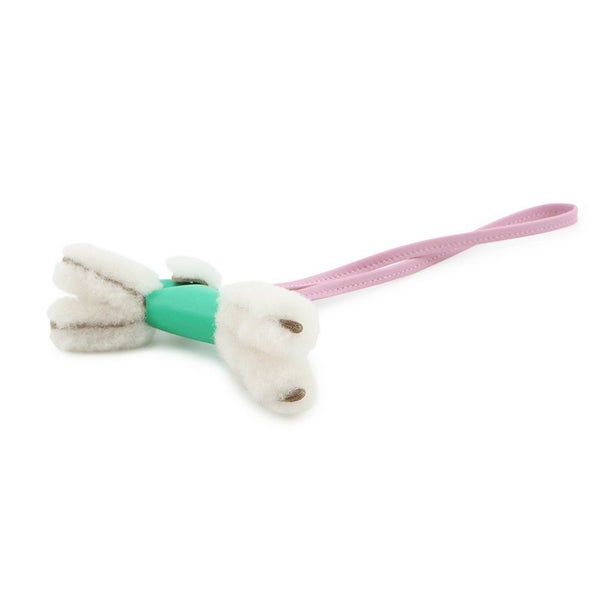 エルメス バッグチャーム バディ ミント/モーヴシルベストル ラムスキン/ムートン U刻印