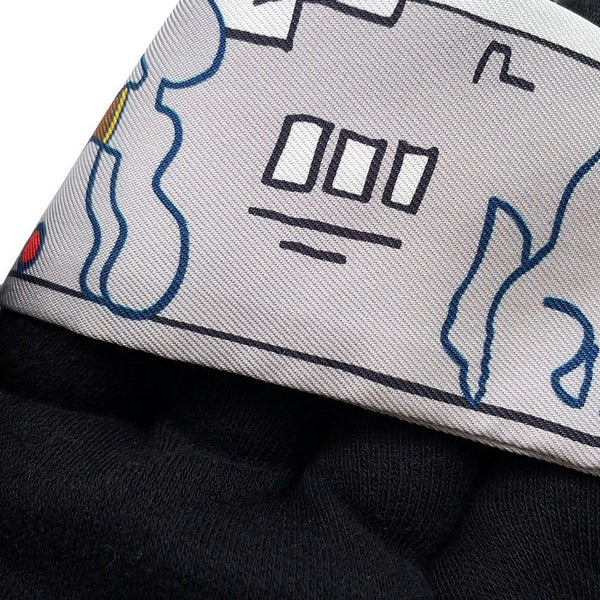 エルメス スカーフ ツイリー パリジャンの犬 Les Chiens Parisiens シルク HERMES シルク 2024春夏