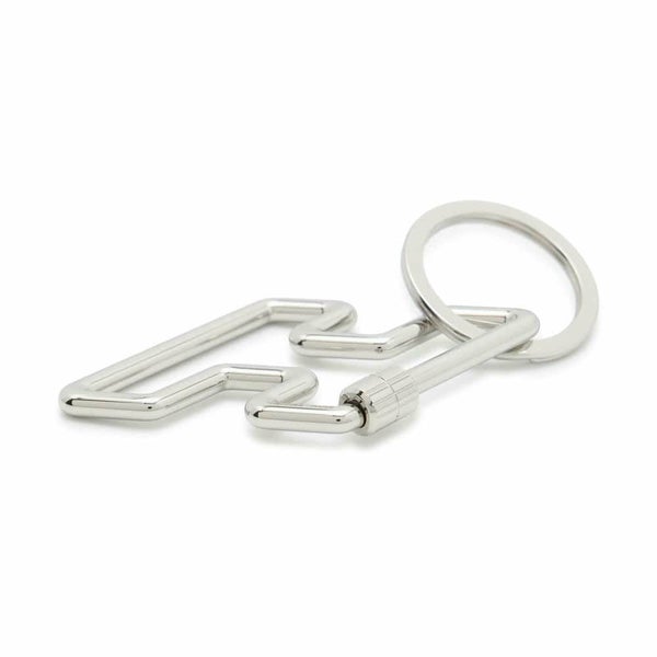 エルメス キーホルダー H・トゥ・スピード シルバー金具 HERMES キーリング