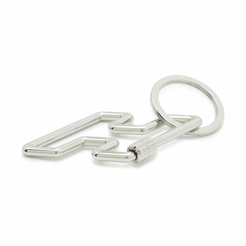 エルメス キーホルダー H・トゥ・スピード シルバー金具 HERMES キーリング