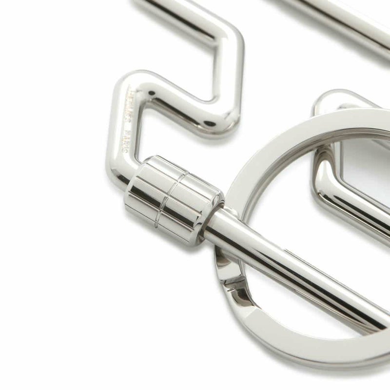 エルメス キーホルダー H・トゥ・スピード シルバー金具 HERMES キーリング