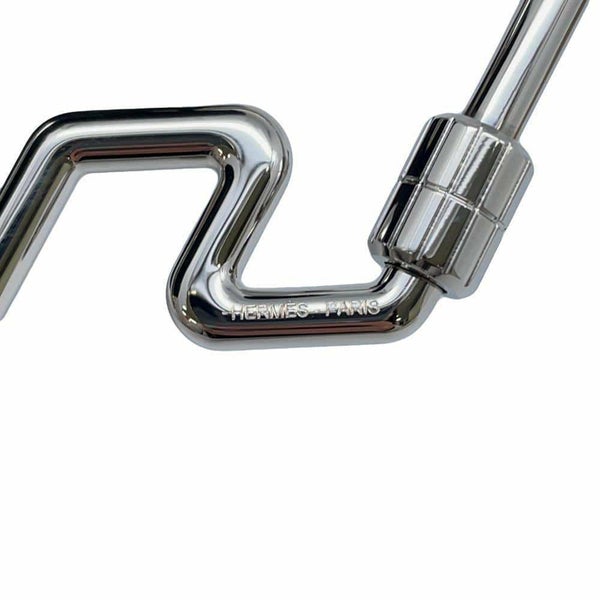 エルメス キーホルダー H・トゥ・スピード シルバー金具 HERMES キーリング