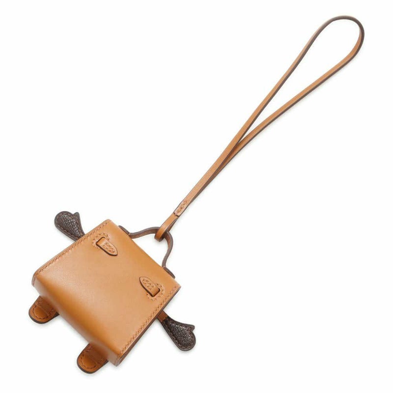 エルメス チャーム ビジュードサック ケリードール ナチュラルサブレ/カカオ/ナタ/ゴールド金具 タデラクト B刻印