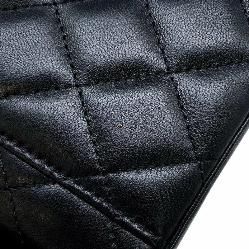 シャネル チェーンショルダーバッグ マトラッセ ココマーク ヴァニティケース ラムスキン AP2199  バニティ 黒