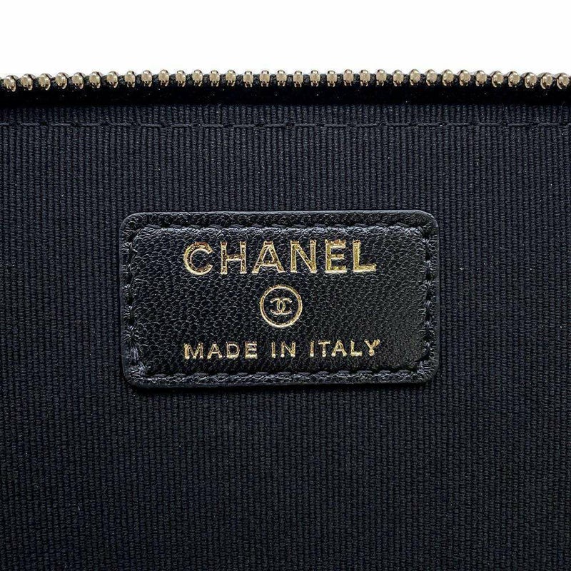 シャネル チェーンショルダーバッグ マトラッセ ココマーク ヴァニティケース ラムスキン AP2199  バニティ 黒