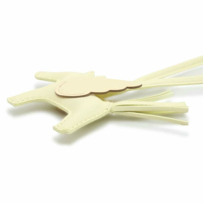 エルメス バッグチャーム ロデオPM ペガサス ジョーヌミルトン ラムスキン W刻印