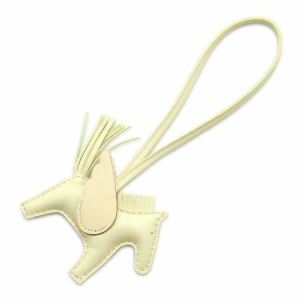 エルメス バッグチャーム ロデオPM ペガサス ジョーヌミルトン ラムスキン W刻印