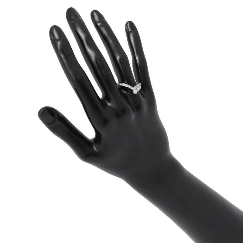 ショーメ リング ジョゼフィーヌ エグレット ダイヤ 24P 計0.40ct/養殖アコヤパール 3P 計1.05ct K18WG サイズ52 083290