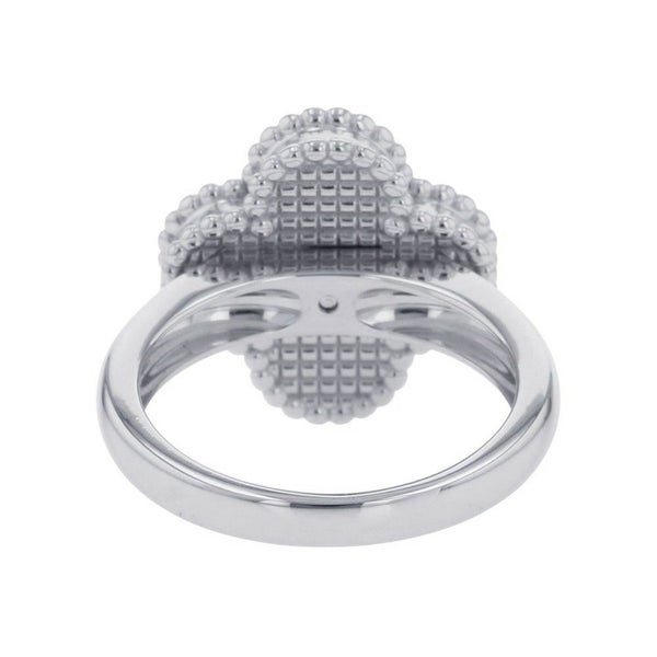 ヴァンクリ リング ヴィンテージ アルハンブラ リング マザーオブパール/ダイヤ 1P 0.05ct K18WG サイズ50 VCARF48900 指輪