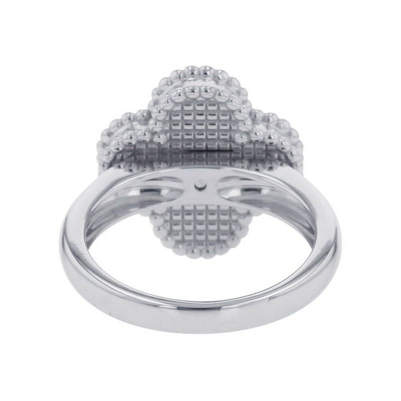 ヴァンクリ リング ヴィンテージ アルハンブラ リング マザーオブパール/ダイヤ 1P 0.05ct K18WG サイズ50 VCARF48900 指輪