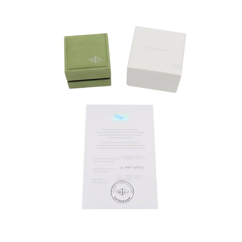 ヴァンクリ リング ヴィンテージ アルハンブラ リング マザーオブパール/ダイヤ 1P 0.05ct K18WG サイズ50 VCARF48900 指輪