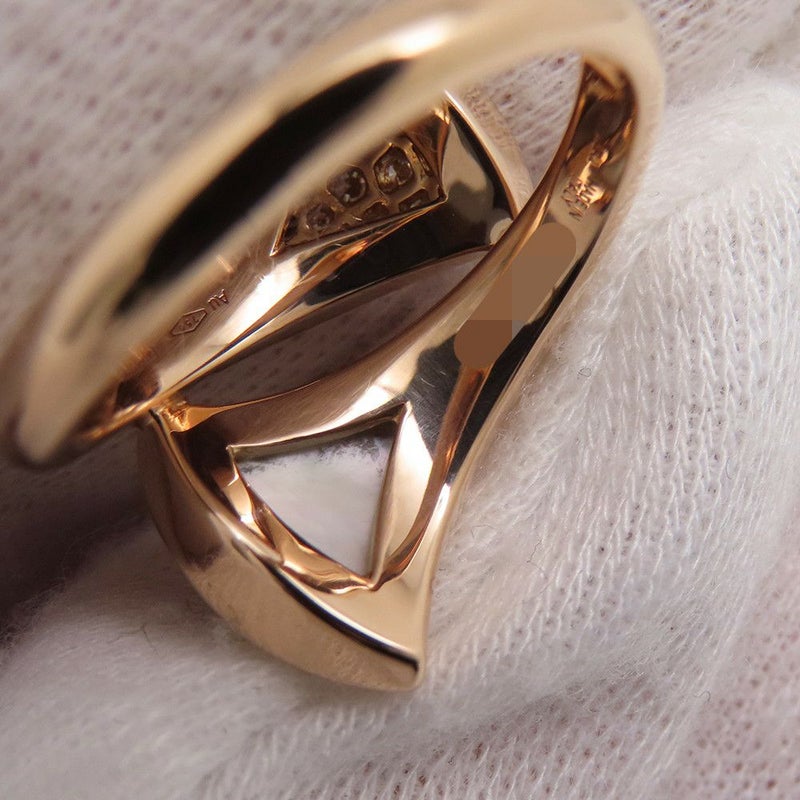 ブルガリ リング ディーヴァ ドリーム リング ダイヤモンド/マザーオブパール K18PGピンクゴールド サイズ約12号 BVLGARI 指輪