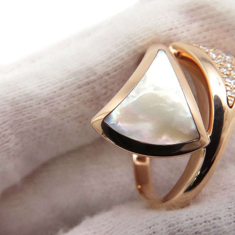 ブルガリ リング ディーヴァ ドリーム リング ダイヤモンド/マザーオブパール K18PGピンクゴールド サイズ約12号 BVLGARI 指輪