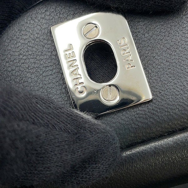 シャネル チェーンショルダーバッグ マトラッセ ココマーク ウルトラステッチ ダブルチェーン レザー CHANEL A50853 黒