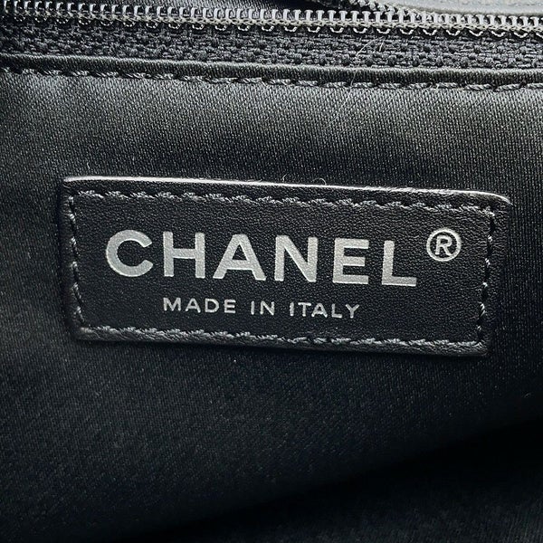 シャネル チェーンショルダーバッグ マトラッセ ココマーク ウルトラステッチ ダブルチェーン レザー CHANEL A50853 黒