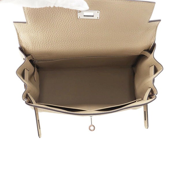 エルメス ハンドバッグ ケリー28 内縫い トレンチ/シルバー金具 トリヨンクレマンス Z刻印 2wayショルダー